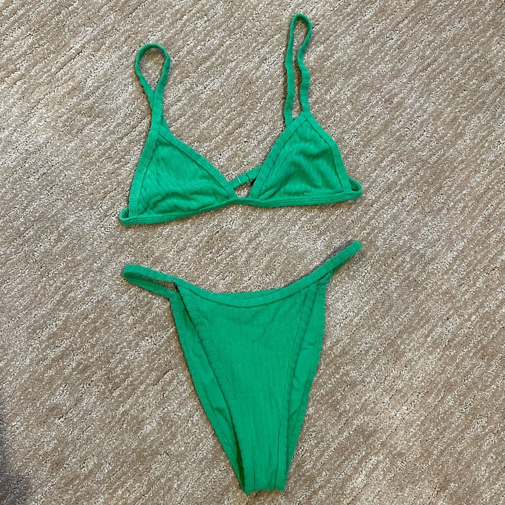 LA Hearts Green Bikini